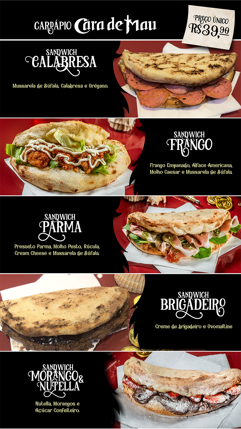 Cardapio do Cara de Mau POA